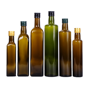 Bottiglia <span class=keywords><strong>in</strong></span> <span class=keywords><strong>Vetro</strong></span> per Olio d'Oliva Marasca, 250ml 500ml 750ml 1000ml, Verde e Trasparente, con Tappo e <span class=keywords><strong>Pellicola</strong></span> Termoretraibile - Product Image 3