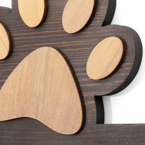 Soporte <span class=keywords><strong>de</strong></span> pared <span class=keywords><strong>de</strong></span> <span class=keywords><strong>madera</strong></span> rústica para perro, estante para correa, colgador <span class=keywords><strong>de</strong></span> llaves, soportes para correa <span class=keywords><strong>de</strong></span> pata <span class=keywords><strong>de</strong></span> perro con 5 ganchos - Product Image 6