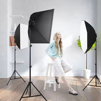 Ensemble d'éclairage photographique LED professionnel avec lumières Softbox-Fill pour la photographie en studio, la vidéo et la diffusion en direct