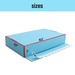 Cajas de Envío de Cartón Corrugado Resistente de Alta Calidad, Color Azul, 10.5x6.3x2 Pulgadas, para Envíos y Correos Premium - Product Image 2