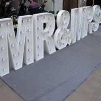Lettres lumineuses LED personnalisées de 2, 3 et 4 pieds pour mariage, lettres empilables
