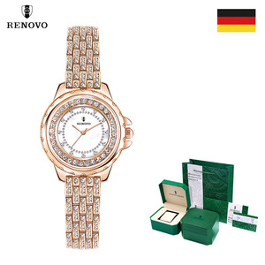 Reloj de Cuarzo para Mujer <span class=keywords><strong>RENOVO</strong></span> 66008 de Marca Alemana, con Esfera de Aleación de 26 mm, Cristales Brillantes, Resistente al Agua, de Lujo y Moda - Product Image 3
