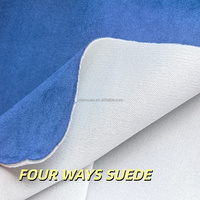 Tissu en daim de haute qualité à quatre plis avec support en éponge, adapté à la réparation de toits de voitures, à la rénovation, aux canapés et aux ameublements.