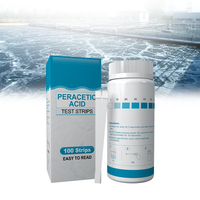 Tiras Reactivas de Ácido Peracético Rápido 0-160 ppm, Tiras Reactivas para Pruebas de Agua, Desinfección