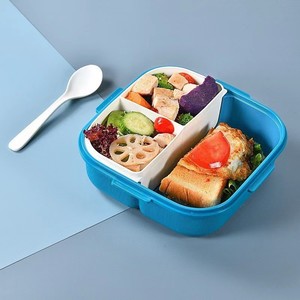 Boîte repas chauffable au micro-ondes 2026, boîte à lunch étudiante, ensemble tasse à eau, boîte bento compartimentée scellée - Product Image 5