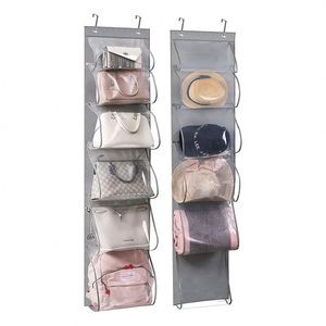 Sac de rangement suspendu pliable et portable pour salon, avec housse anti-poussière, pour sacs à main et vêtements - Product Image 4
