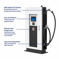 Station de recharge rapide DC Wanbo-574 à pistolet unique 80 kW avec refroidissement par volets, chargeur de VE, source directe usine