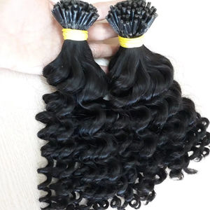 100% Remy punta plana extensiones de cabello queratina cruda cabello virgen doble dibujado U punta I punta extensiones de cabello humano - Product Image 1