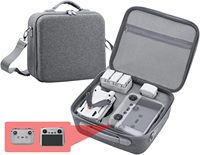 Mini 4 Pro EVA Boîte de rangement tout-en-un pour drone portable, étui de transport pour photographie aérienne numérique, fermeture à glissière, gris, 38*28*10CM