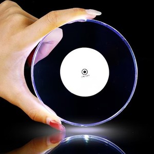 Posavasos Luminoso Transparente Antideslizante <span class=keywords><strong>de</strong></span> Acrílico, Posavasos LED con Sensor <span class=keywords><strong>de</strong></span> <span class=keywords><strong>Gravedad</strong></span> para Cócteles, <span class=keywords><strong>Arco</strong></span>íris - Product Image 2