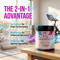 SUNI OEM ODM Formule Personnalisée Saveur 2-en-1 Créatine Monohydrate Magnésium en Poudre Complément pour le Développement Musculaire et le Soutien Énergétique