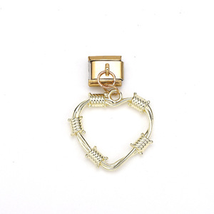 Fashion Charm <b>Bracelet</b> Set Gold Plated <b>Copper</b> Alloy With Heart Zircon Charms Unisex Jewelry Gift Accessory - Product Image 3