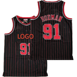 Großhandel Günstige 1997 Saison Nr. 91 Rodman Basketball-Trikot Bedruckte Technik Mesh Atmungsaktiv Schnelltrocknend für Erwachsene Fitness - Product Image 1