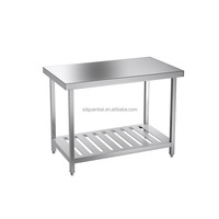 Table pliante industrielle en acier inoxydable 201 304, résistante à la corrosion, pour la restauration commerciale, plan de travail en acier inoxydable