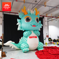 Mascota de publicidad inflable gigante de diseño personalizado para exteriores, mascota de dragón inflable de dibujos animados para el Año Nuevo Chino