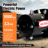 Cabrestante Eléctrico de 9500 LB con Control Remoto Inalámbrico |   Winche de Rescate Todoterreno para Autos/Camionetas/SUV/Winche de Remolque y Tracción de Uso Pesado