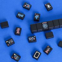 Aksesoris Permainan Ukuran Standar Dengan Ubin Bunga Naga Angin untuk Hiburan Kelompok Set Mahjong Amerika