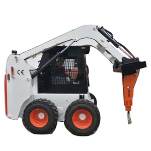 Earth-moving Machine EPA/Euro 5 Wheel <strong>Skid</strong> Steer <strong>Loader</strong> Cab Loading 1000kg <strong>with</strong> <strong>Attachments</strong> For Farm Construction - Product Image 2