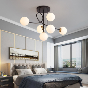 Cung cấp giá thấp 6 người đứng đầu sáng tạo Glass Ball trần ánh sáng mặt dây chuyền cho phòng khách phòng ăn - Product Image 6