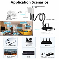 Câble coaxial RF à très faible perte 6 GHz, QMA femelle droite vers N mâle droit, câble en laiton 6,10 mm pour système de mesure RF