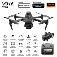 Drone professionnel V916 MAX 4K en gros avec écran, télécommande GPS 5G FPV, moteur brushless, évitement d'obstacles, kit quadricoptère RC pour la revente
