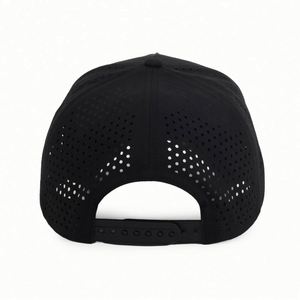 Wholesale Custom Unstructured 5 Panel a Frame <b>Baseball</b> <b>Cap</b> Laser Cut Hole 5 Panel Rubber Pvc logo <b>Baseball</b> <b>Cap</b> - Product Image 4