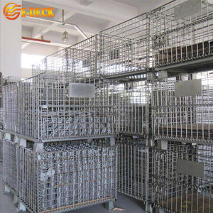 Chất lượng cao ráp hậu cần Giao Thông Vận Tải xe nâng mạ kẽm lưu trữ xếp chồng dây thép giỏ <span class=keywords><strong>Pallet</strong></span> - Product Image 5