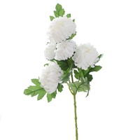 5 têtes chrysanthème soie fleurs artificielles boule de fleurs décoration de la maison usine vente en gros riche