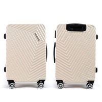 Ensemble de 3 valises à roulettes universelles à 360 degrés en ABS argenté, style classique et simple, valises rigides de 20, 24 et 28 pouces