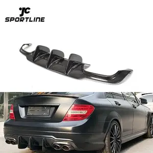 Diffuseur de pare-chocs arrière en fibre de carbone W204 C63 pour <span class=keywords><strong>Mercedes</strong></span>-Benz <span class=keywords><strong>Classe</strong></span> <span class=keywords><strong>C</strong></span> W204 C63 <span class=keywords><strong>AMG</strong></span> C300 berline sport 2012 - 2014 - Product Image 1