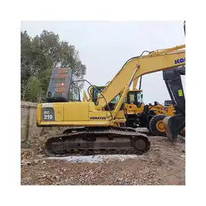 A machine KOMATSU PC210 with excellent working quality for second-hand excavators originating from Japan