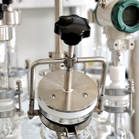 Réacteur en verre à double enveloppe pour laboratoire, récipient de réaction en verre à double couche pour la recherche et le développement, la synthèse de matériaux chimiques