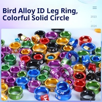 Bague d'identification pour oiseaux en aluminium, durable, légère et réglable, pour le suivi des perroquets, pigeons et autres oiseaux domestiques ou d'extérieur