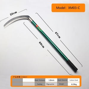 Outil multi-usage pour l'agriculture et le jardinage Faucille de récolte Couteau de tonte de gazon en acier au manganèse Lame tranchante de type coréen Scythe - Product Image 5