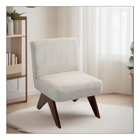 Chaise de salon, chaise d'appoint, chaises de salle à manger recouvertes de tissu avec pieds en bois