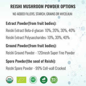 Qinshantang chino Lingzhi <span class=keywords><strong>Ganoderma</strong></span> <span class=keywords><strong>Lucidum</strong></span> extracto 40% polisacárido en polvo orgánico Reishi hongo extracto en polvo - Product Image 4