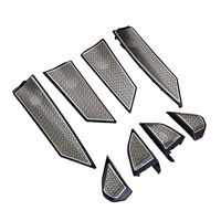 Couvre-haut-parleurs en acier inoxydable avec éclairage LED Or/Argent 8 pièces pour BMW Nouvelle X3 G45 Accessoires décoratifs pour l'intérieur de la voiture