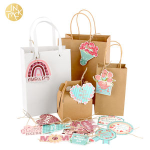 ถุงกระดาษคราฟท์สีน้ำตาลขนาดเล็กพร้อมที่จับกระเป๋าพิมพ์ลายตามสั่งสำหรับใส่ขนมอาหารของขวัญในบรรจุภัณฑ์สำหรับเทศกาลคริสต์มาส - Product Image 2