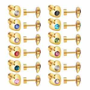 Boucles d'oreilles de haute qualité pour femmes, dernières nouveautés en bijoux diamantés, boucles d'oreilles à visser en or pour filles - Product Image 2