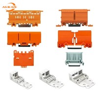 Support de fixation sur rail pour connecteurs de borniers Wago séries 221/222/2273/2773/773