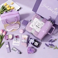 Panier-cadeau de luxe pour le soin de soi, couverture en flanelle, coffret cadeau exquis, logo personnalisé, ensemble cadeau de relaxation haut de gamme pour femmes, numérique