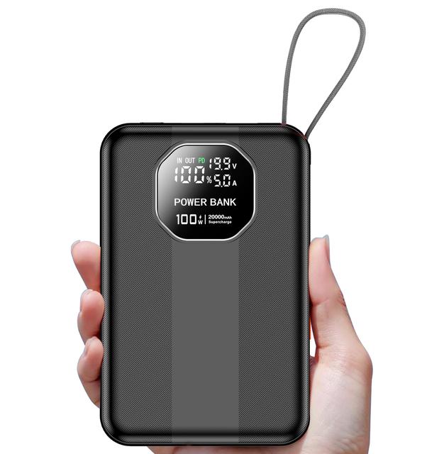 Portable PD 100W Powerbank 20000mah Super Fast Charger TYPE C PD 100W Output for Mobile & Laptop Power Station