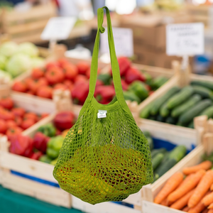 Cotton Mesh Shopping <b>Bag</b> Manufacturer Custom Printed Reusable Eco Friendly <b>Market</b> Tote for Promotional Bulk Orders - Product Image 1