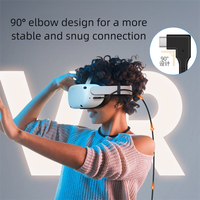 Kabel USB 3.0 Gen2 10G VR Link, Kabel Ekstensi Komputer Tipe-C 90 Derajat, Berbahan Tembaga Murni, Pengisian Cepat, Transfer Data