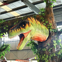 Parc à thème d'aventure Porte interactive d'entrée Modèle animatronique Porte de dinosaure Parc d'attractions Décoration artificielle