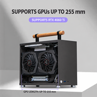 Boîtier d'ordinateur P16 6.9L Mid Tower Mini ITX en aluminium 5052 SFF pour GPU 255mm, alimentation 1U avec USB-C – En stock