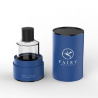 Bouteille de parfum en verre ronde de luxe vide avec étiquette personnalisée de 30ml 50ml 60ml 100ml avec emballage en boîte