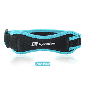 Genouillère de sport noire Keenpads, réglable, avec sangle de soutien du tendon rotulien en nylon, équipement de protection sportive - Product Image 4