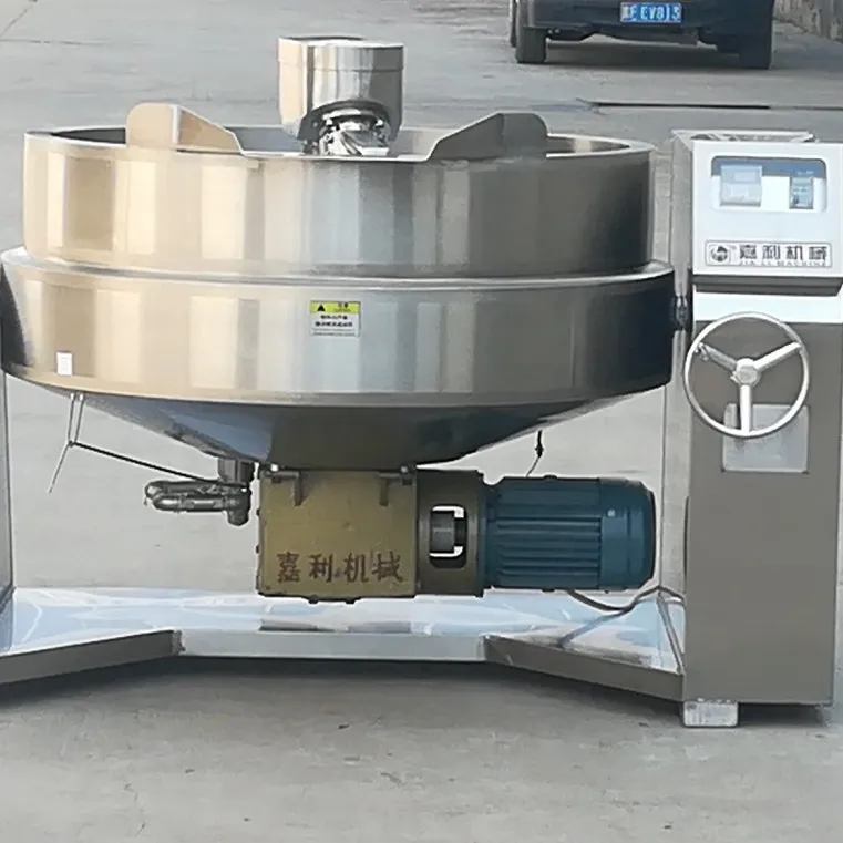 Промышленное оборудование для пищевой промышленности, 980 кг, наклонный газовый кипящий горшок с миксером