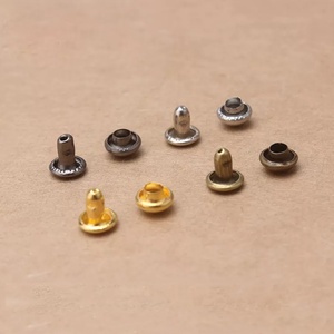 Clous à rivets en alliage de zinc à double tête champignon ouverte, couleur personnalisée, pour vêtements et jeans - Product Image 1